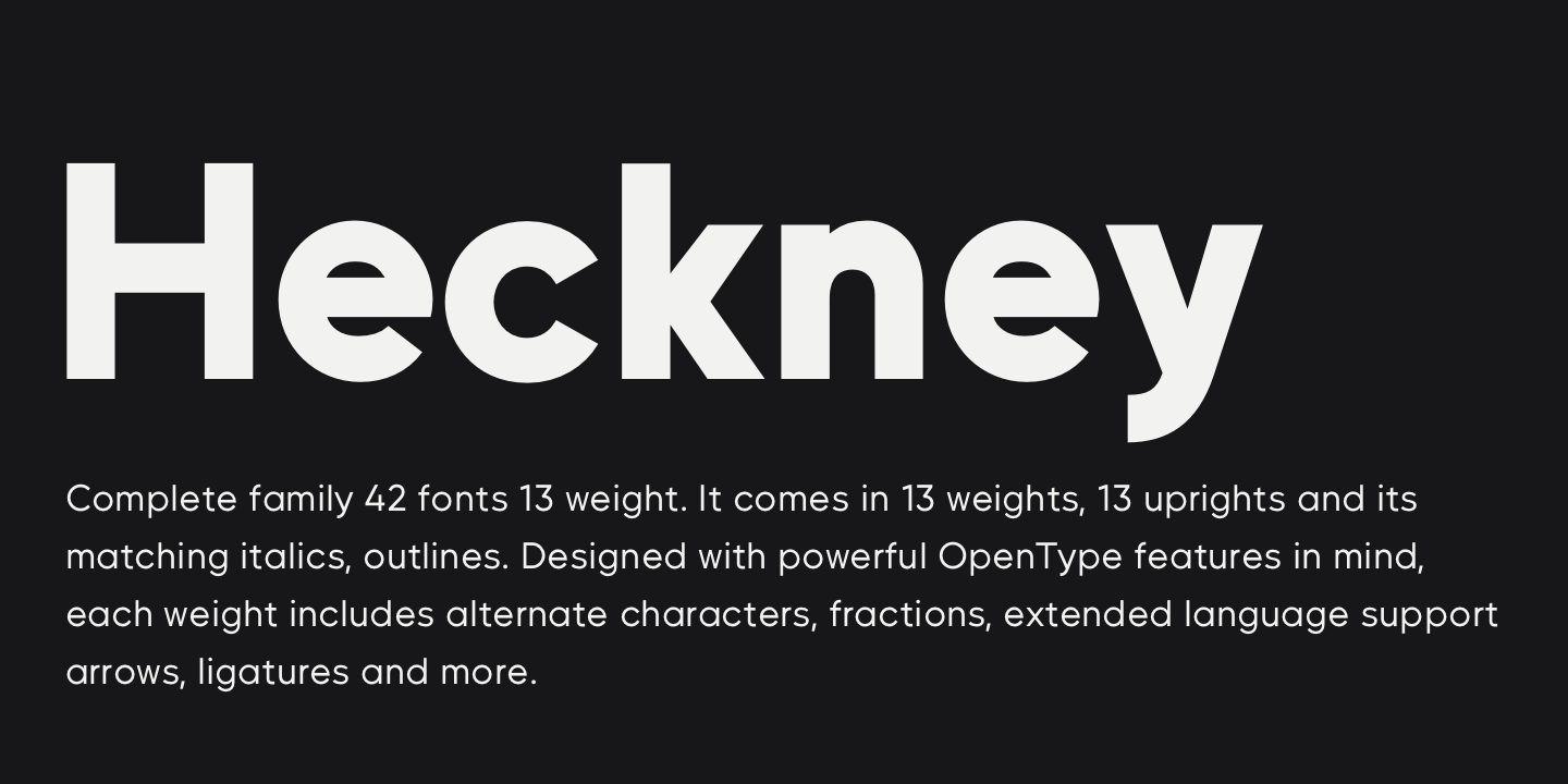 Example font Heckney #1